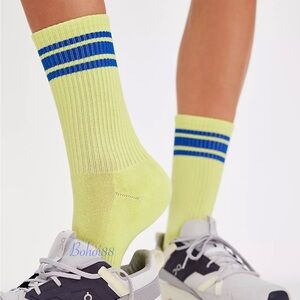 NEW Free People Movement Logo Stripe Tube Socks